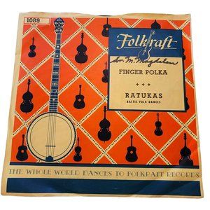 Vintage Folkraft Finger Polka Ratukas Balktic Folk Dances 10" 78 Vinyl 17050PR